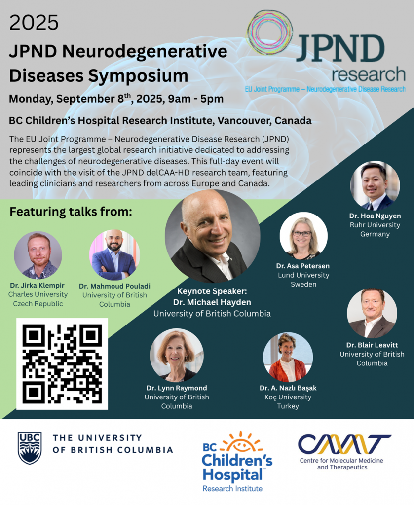 Flyer with photos and names of the symposium speakers.